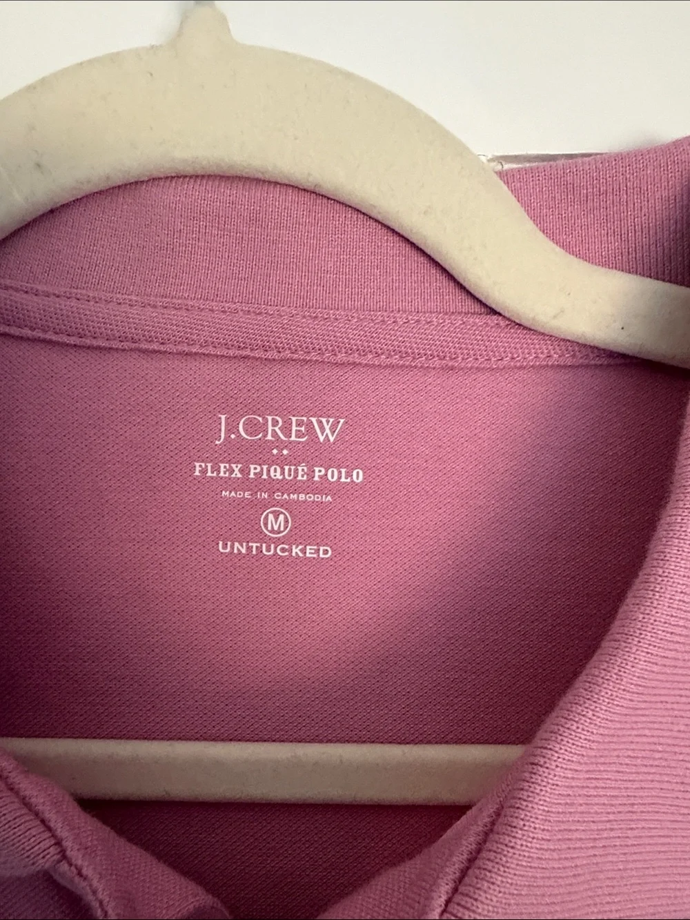 J. Crew Men’s Polo Shirt in Rose Pink, size M